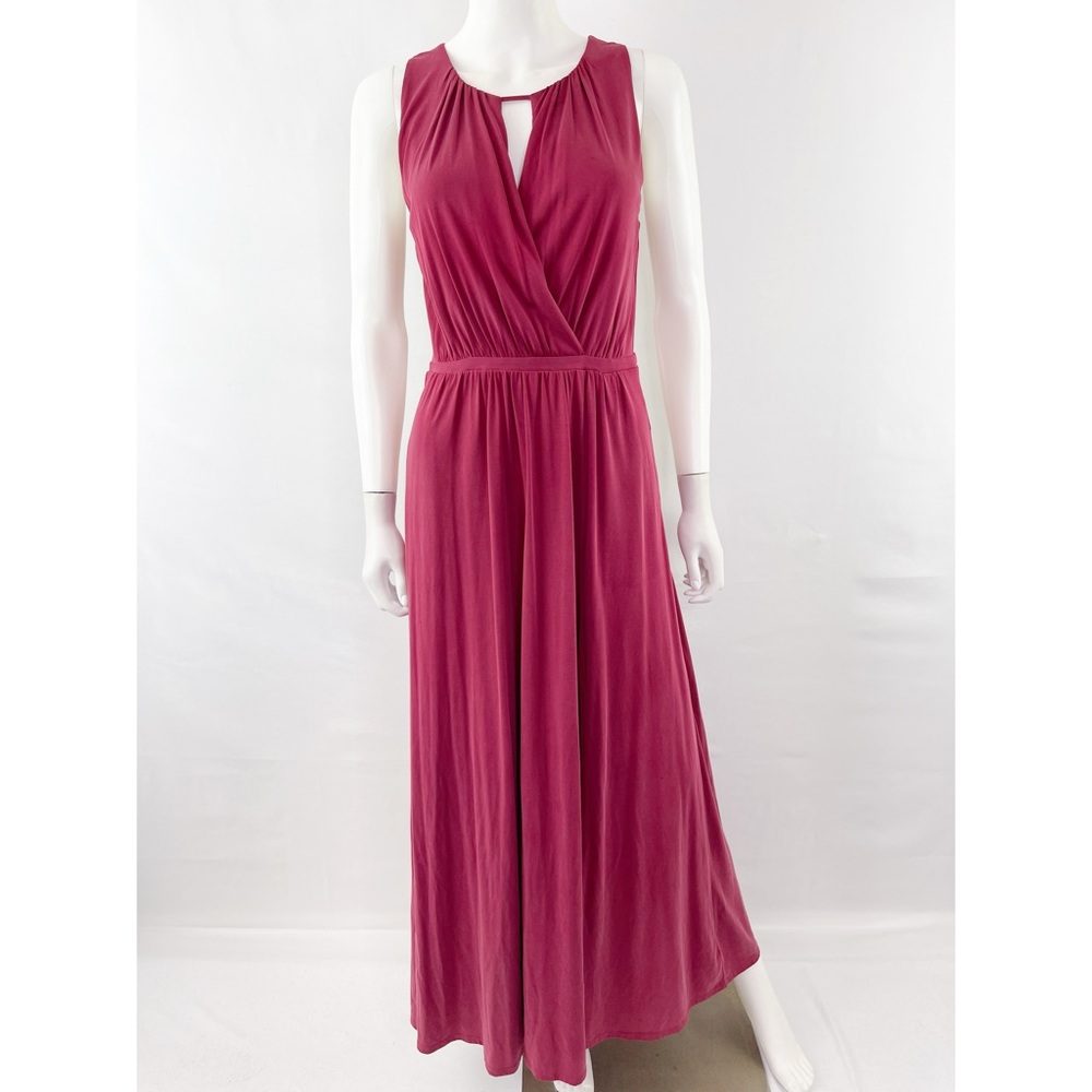 Moulinette Soeurs Berry Red Sleeveless TERRA Draped Maxi Dress Size S - Picture 2 of 9